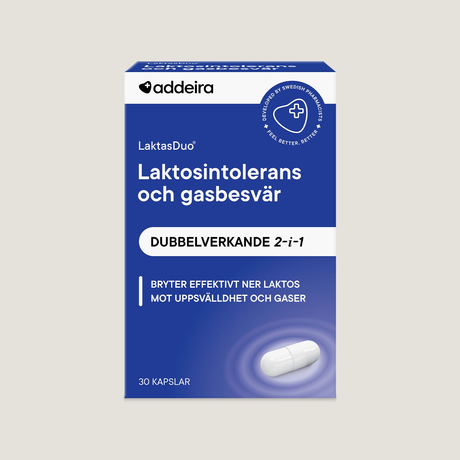 LactaseDuo for lactose intolerance, 30 capsules 