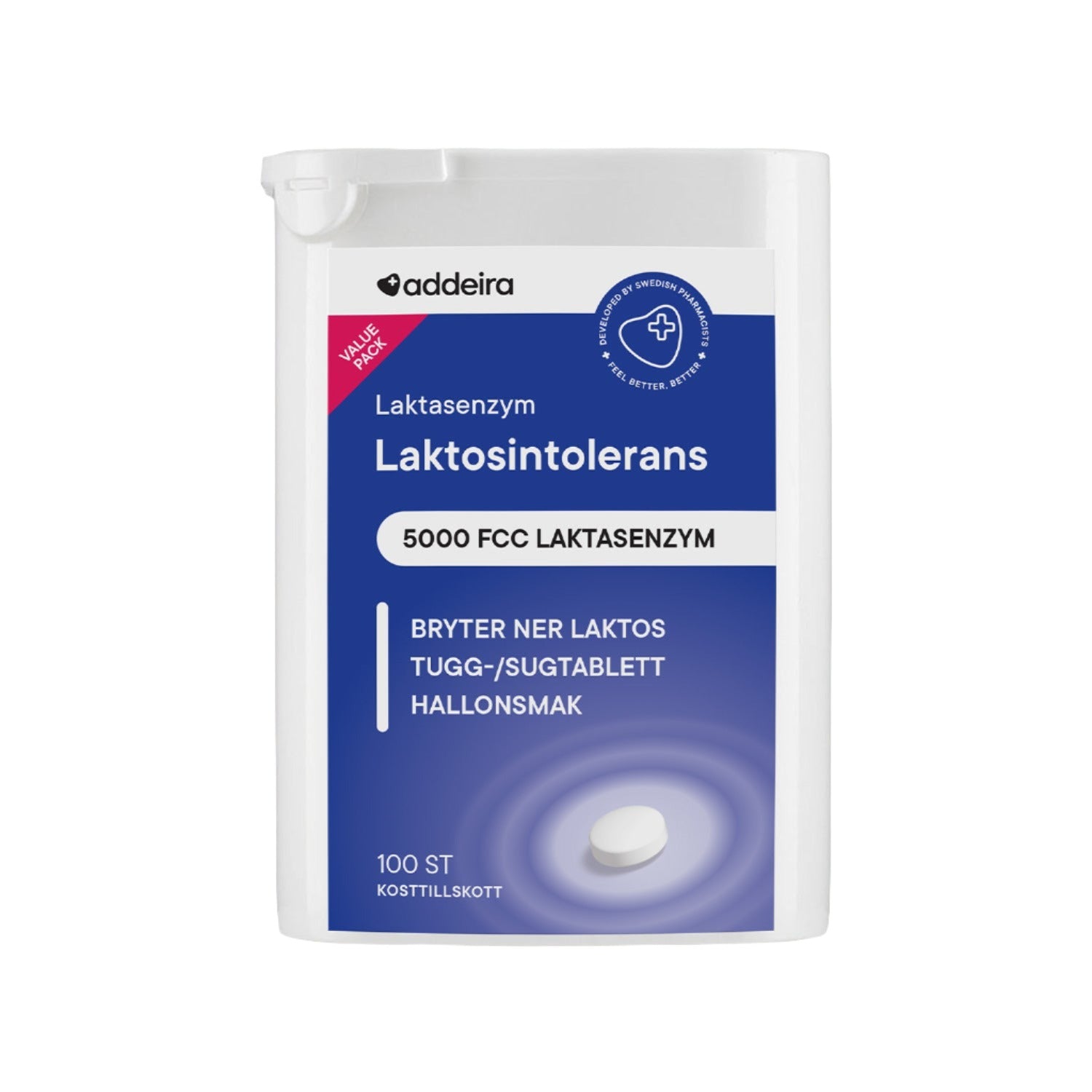 Laktasenzym tuggtablett vid laktosintolerans